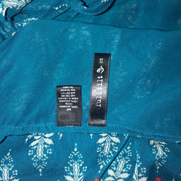 Teal and red Full Tilt Skater Dress - Picture 3 of 3